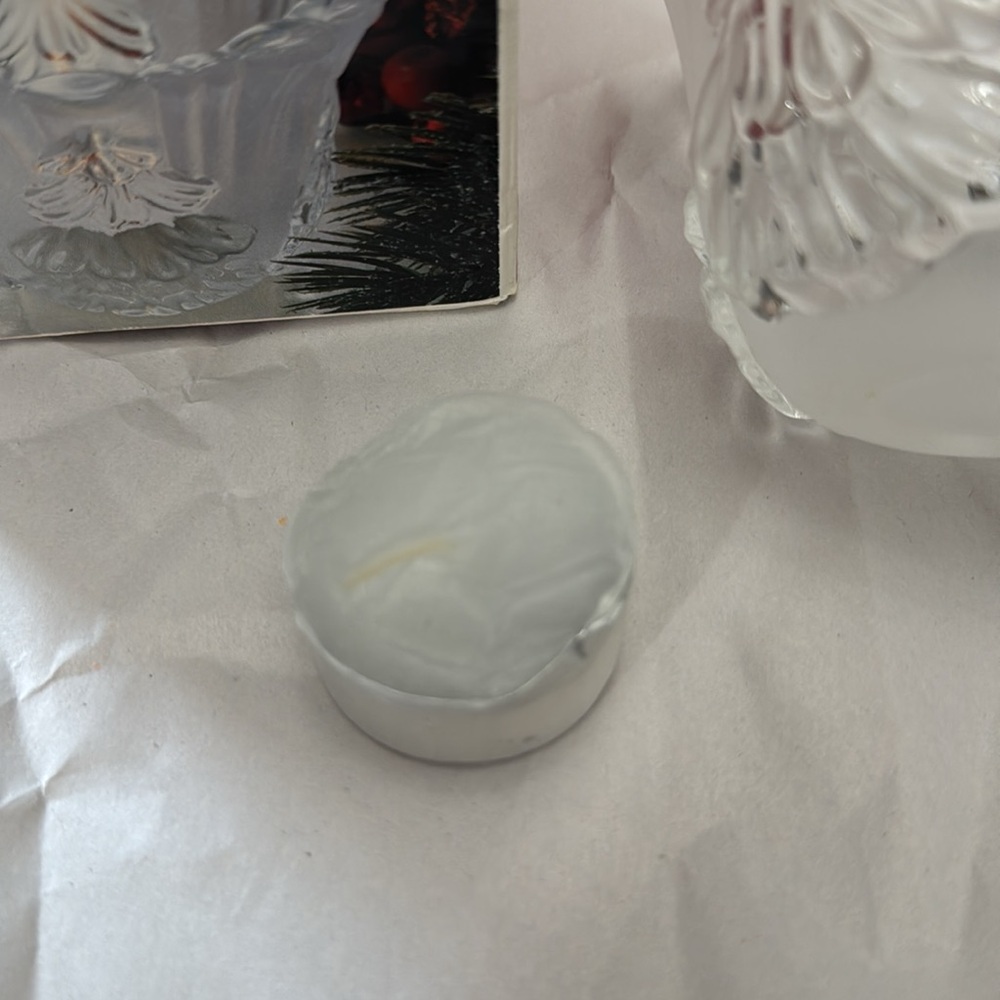 Mikasa White Crystal Candle Holder Elegant Accent Piece - Picture 3 of 6